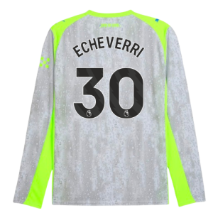 2025-2026 Man City Long Sleeve Third Shirt (Echeverri 30)