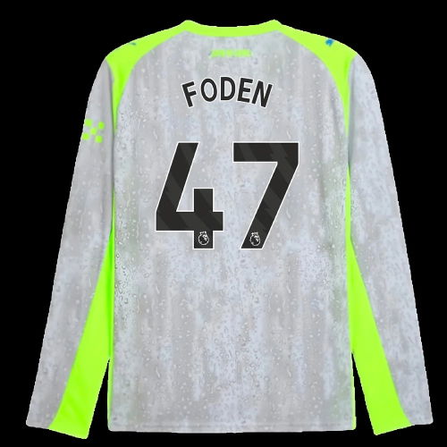 2025-2026 Man City Long Sleeve Third Shirt (Foden 47)