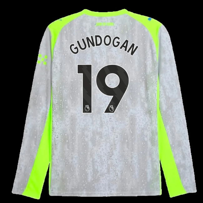 2025-2026 Man City Long Sleeve Third Shirt (Gundogan 19)