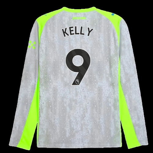 2025-2026 Man City Long Sleeve Third Shirt (Kelly 9)