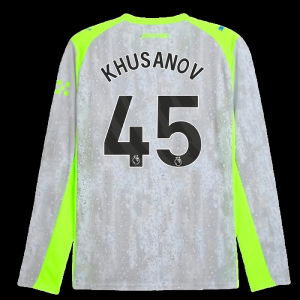 2025-2026 Man City Long Sleeve Third Shirt (Khusanov 45)