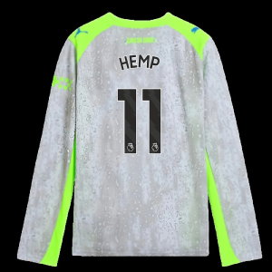 2025-2026 Man City Long Sleeve Third Shirt (Kids) (Hemp 11)