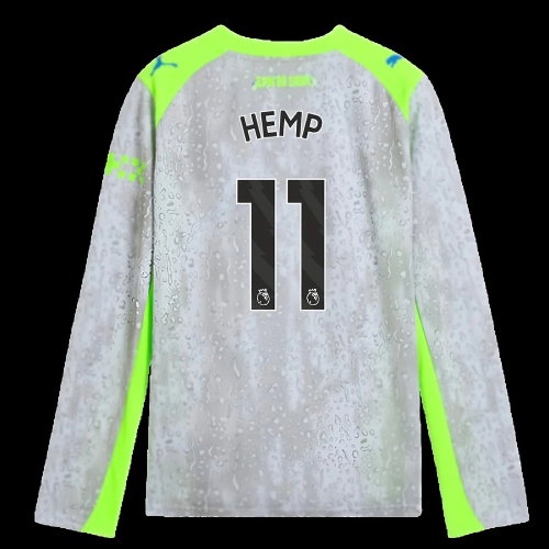 2025-2026 Man City Long Sleeve Third Shirt (Kids) (Hemp 11)