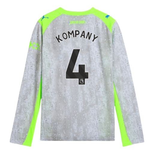 2025-2026 Man City Long Sleeve Third Shirt (Kids) (Kompany 4)