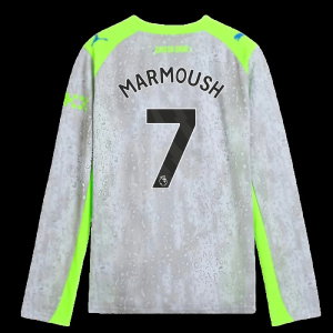 2025-2026 Man City Long Sleeve Third Shirt (Kids) (Marmoush 7)