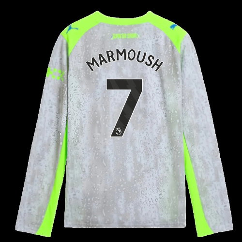 2025-2026 Man City Long Sleeve Third Shirt (Kids) (Marmoush 7)