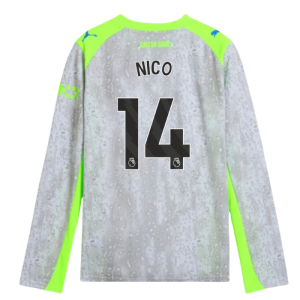 2025-2026 Man City Long Sleeve Third Shirt (Kids) (Nico 14)