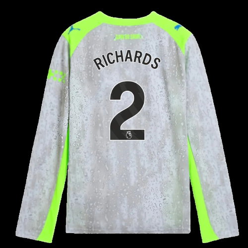 2025-2026 Man City Long Sleeve Third Shirt (Kids) (Richards 2)