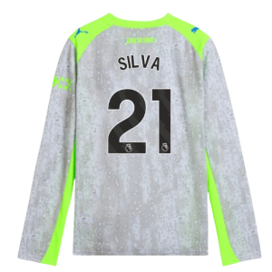 2025-2026 Man City Long Sleeve Third Shirt (Kids) (Silva 21)