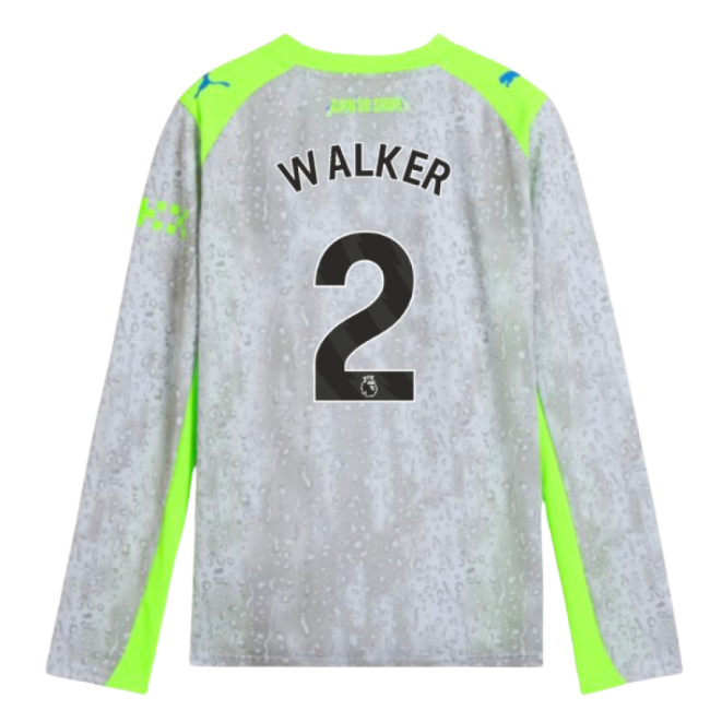 2025-2026 Man City Long Sleeve Third Shirt (Kids) (Walker 2)