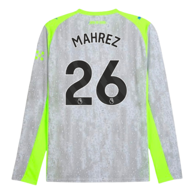 2025-2026 Man City Long Sleeve Third Shirt (Mahrez 26)