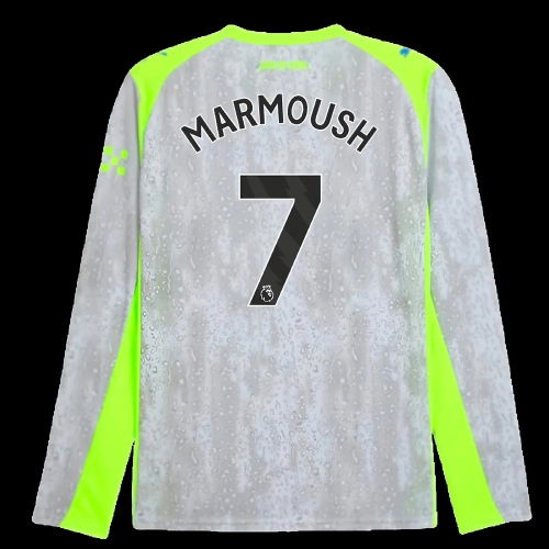 2025-2026 Man City Long Sleeve Third Shirt (Marmoush 7)
