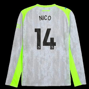 2025-2026 Man City Long Sleeve Third Shirt (Nico 14)