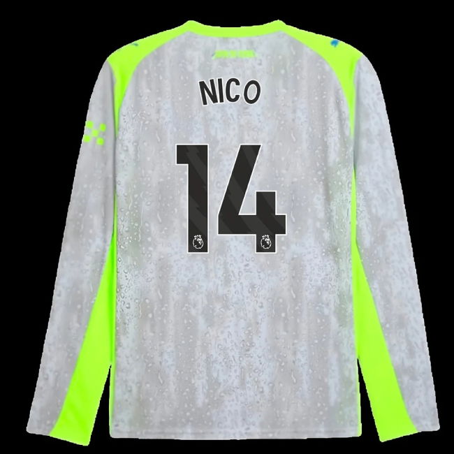 2025-2026 Man City Long Sleeve Third Shirt (Nico 14)