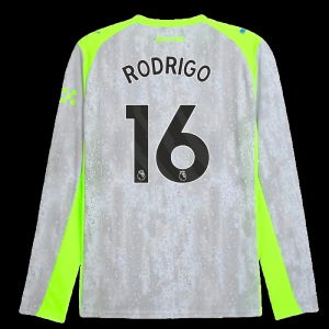 2025-2026 Man City Long Sleeve Third Shirt (Rodrigo 16)