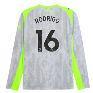 2025-2026 Man City Long Sleeve Third Shirt (Rodrigo 16)