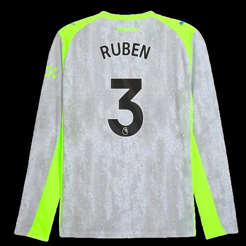 2025-2026 Man City Long Sleeve Third Shirt (Ruben 3)
