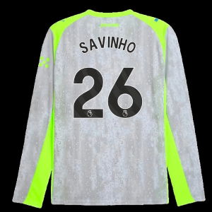 2025-2026 Man City Long Sleeve Third Shirt (Savinho 26)
