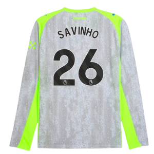 2025-2026 Man City Long Sleeve Third Shirt (Savinho 26)