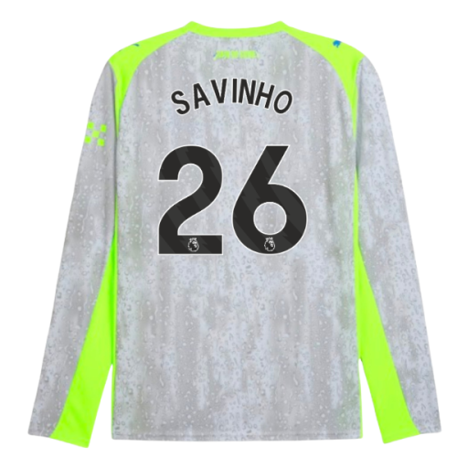 2025-2026 Man City Long Sleeve Third Shirt (Savinho 26)  2025-2026 Man City Long Sleeve Third Shirt (Savinho 26)