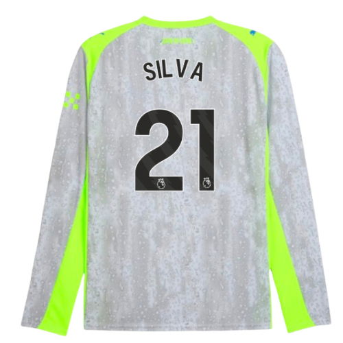 2025-2026 Man City Long Sleeve Third Shirt (Silva 21)