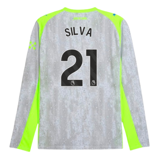 2025-2026 Man City Long Sleeve Third Shirt (Silva 21)