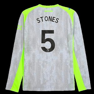 2025-2026 Man City Long Sleeve Third Shirt (Stones 5)