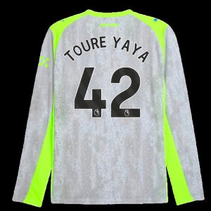 2025-2026 Man City Long Sleeve Third Shirt (Toure Yaya 42)