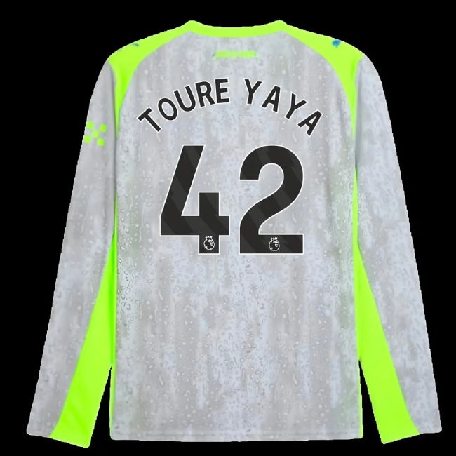 2025-2026 Man City Long Sleeve Third Shirt (Toure Yaya 42)