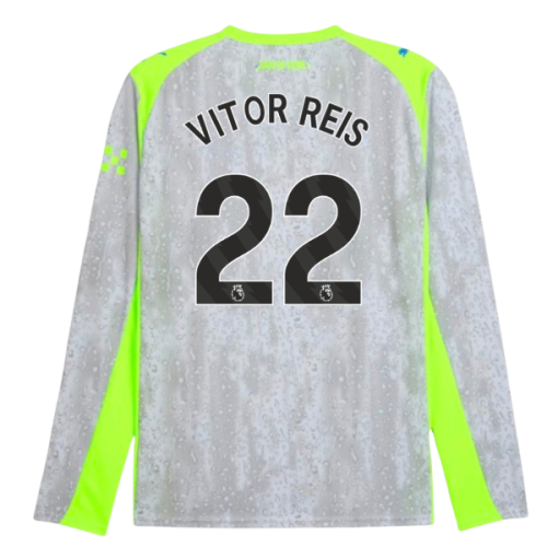 2025-2026 Man City Long Sleeve Third Shirt (Vitor Reis 22)  2025-2026 Man City Long Sleeve Third Shirt (Vitor Reis 22)