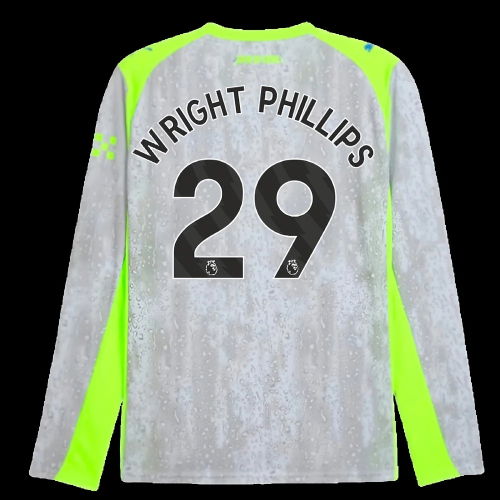 2025-2026 Man City Long Sleeve Third Shirt (Wright Phillips 29)