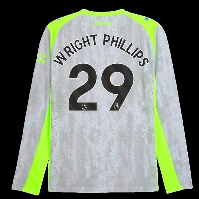 2025-2026 Man City Long Sleeve Third Shirt (Wright Phillips 29)