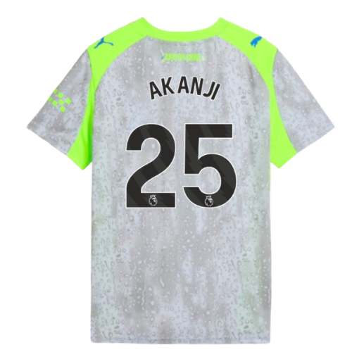 2025-2026 Man City Third Shirt (Kids) (Akanji 25)  2025-2026 Man City Third Shirt (Kids) (Akanji 25)