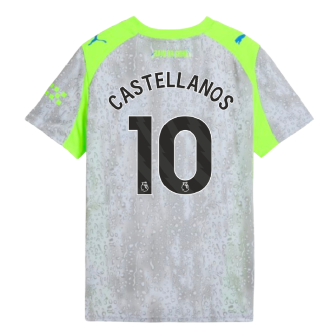 2025-2026 Man City Third Shirt (Kids) (Castellanos 10)