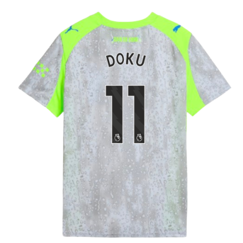 2025-2026 Man City Third Shirt (Kids) (Doku 11)  2025-2026 Man City Third Shirt (Kids) (Doku 11)