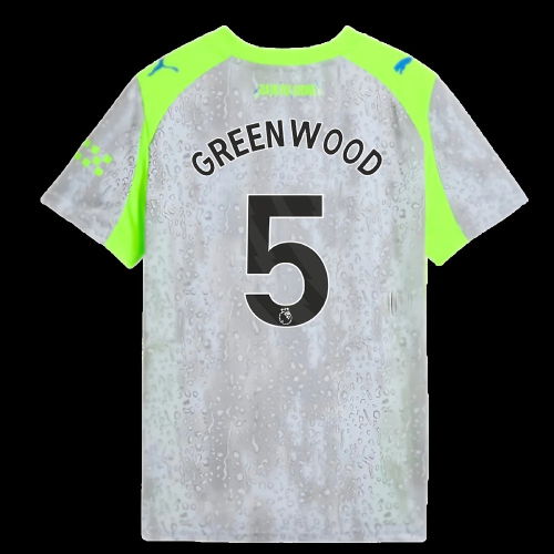 2025-2026 Man City Third Shirt (Kids) (Greenwood 5)