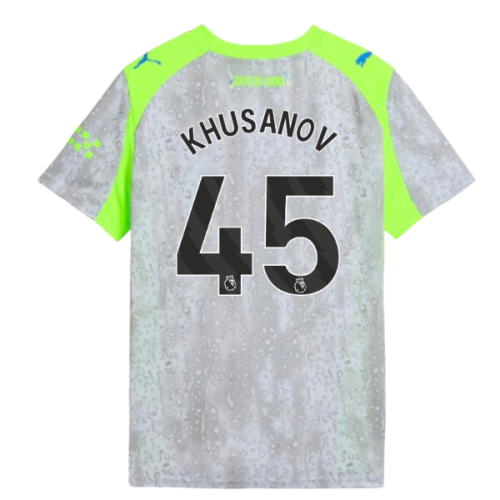 2025-2026 Man City Third Shirt (Kids) (Khusanov 45)