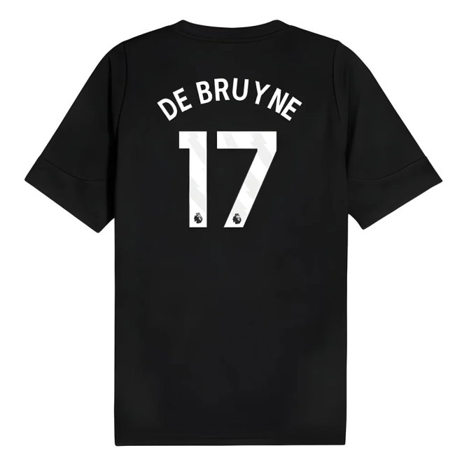 2025-2026 Man City Training Jersey (Black) (De Bruyne 17)