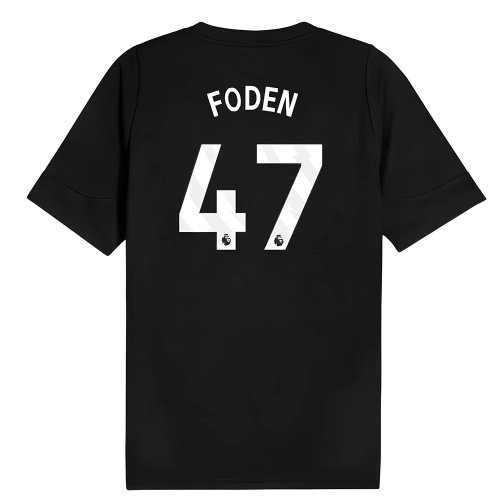 2025-2026 Man City Training Jersey (Black) (Foden 47)