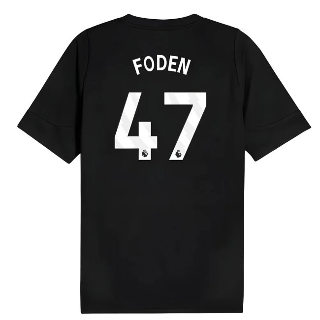 2025-2026 Man City Training Jersey (Black) (Foden 47)