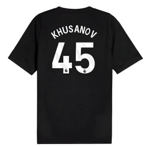 2025-2026 Man City Training Jersey (Black) (Khusanov 45)