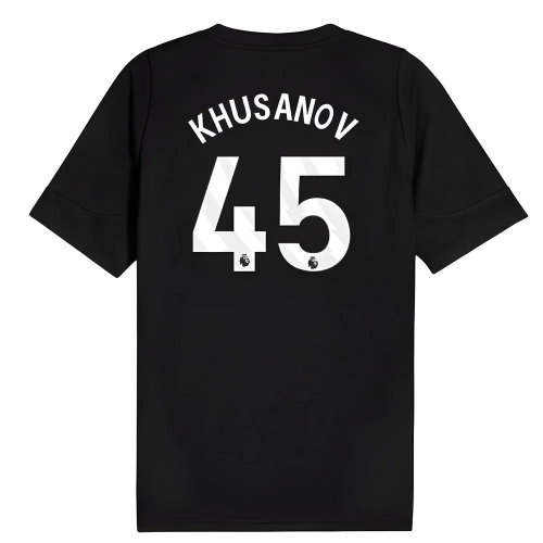 2025-2026 Man City Training Jersey (Black) (Khusanov 45)