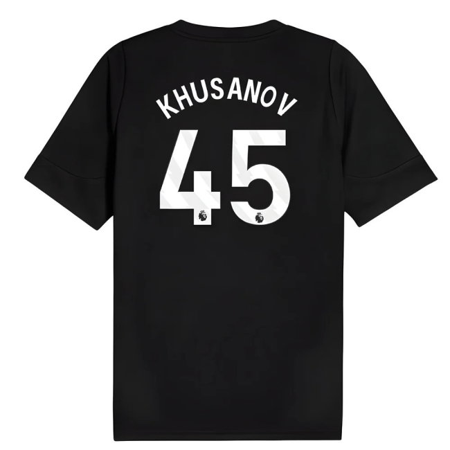 2025-2026 Man City Training Jersey (Black) (Khusanov 45)