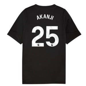 2025-2026 Man City Training Jersey (Black) - Kids (Akanji 25)