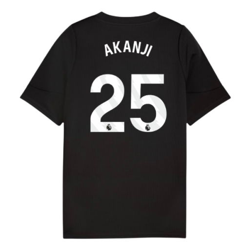 2025-2026 Man City Training Jersey (Black) - Kids (Akanji 25)  2025-2026 Man City Training Jersey (Black) - Kids (Akanji 25)
