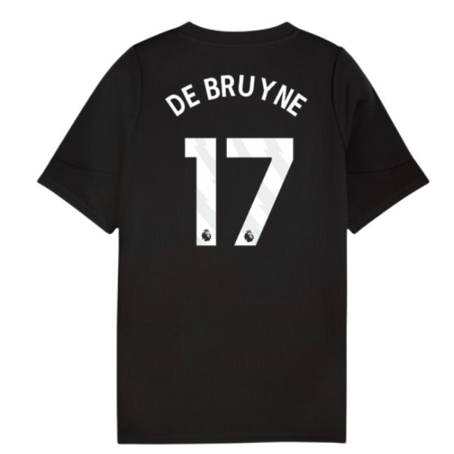 2025-2026 Man City Training Jersey (Black) - Kids (De Bruyne 17)