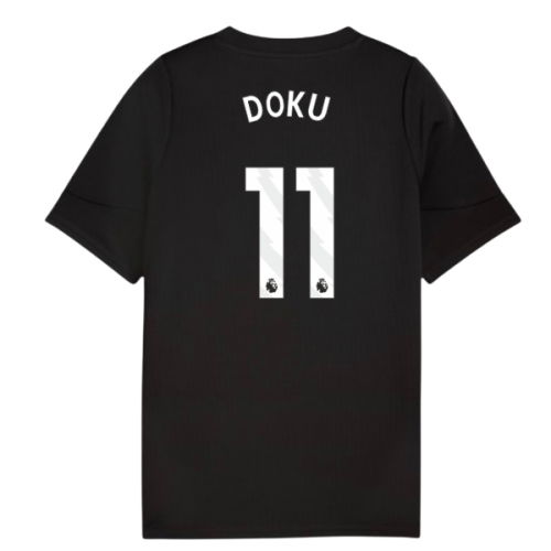 2025-2026 Man City Training Jersey (Black) - Kids (Doku 11)