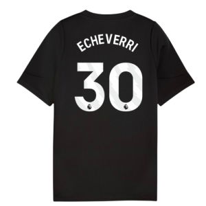 2025-2026 Man City Training Jersey (Black) - Kids (Echeverri 30)