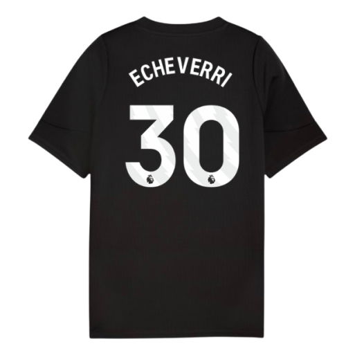 2025-2026 Man City Training Jersey (Black) - Kids (Echeverri 30)