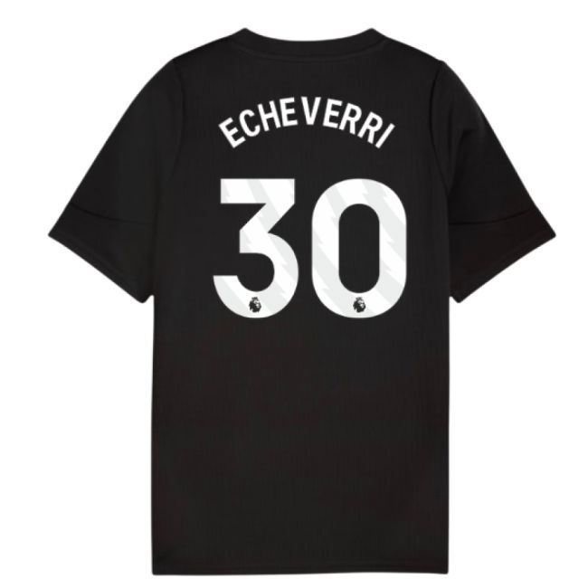 2025-2026 Man City Training Jersey (Black) - Kids (Echeverri 30)